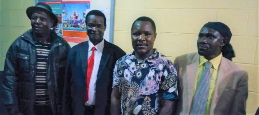 Picture of From left to right Senior Chief Kameme, Mwenemisuku, CCJP Project Officer Abel Malumbira and TA Mwaulambya at Tuntufye FM Studios