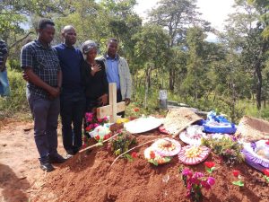 Picture of Representatives of Tuntufye Radio after laying their wreath