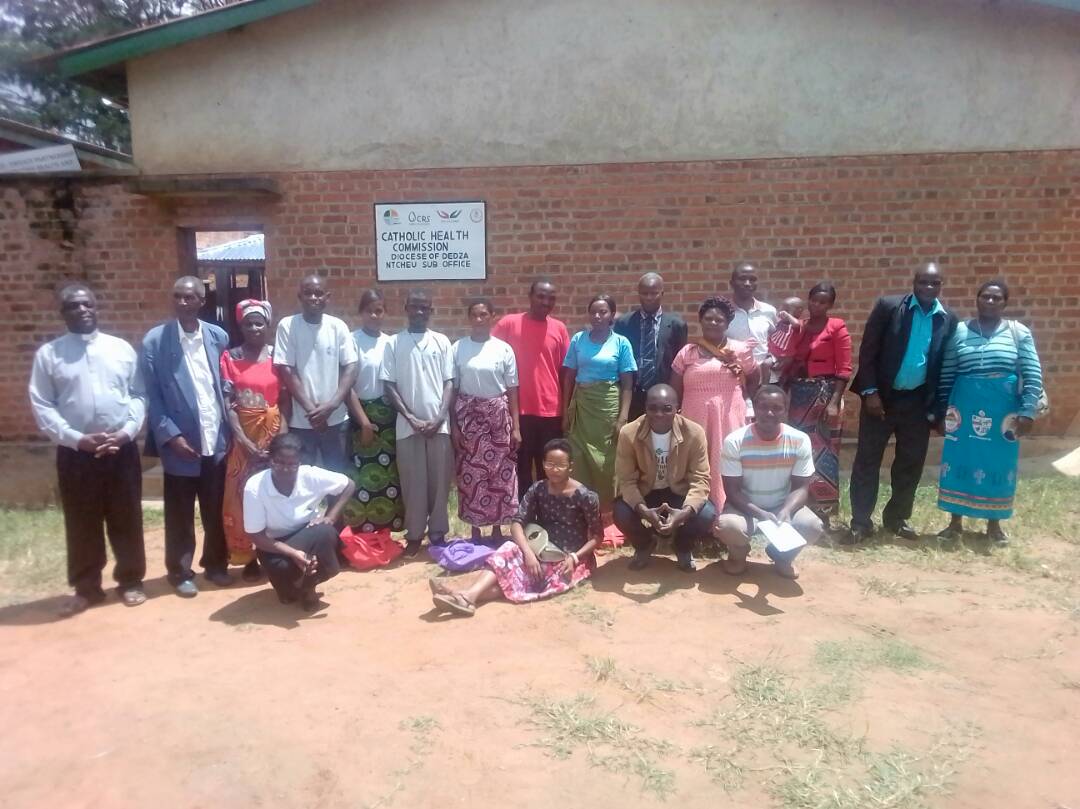 Picture of Joint teams of the two dioceses after the learning visit have a group photo at Ntcheu Parish