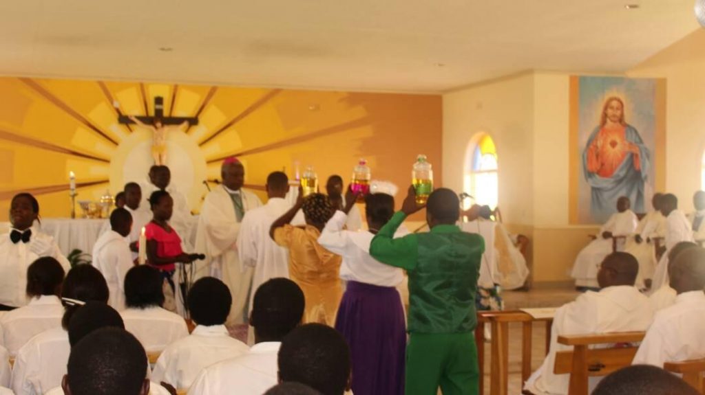 Procession of the oils for consecration