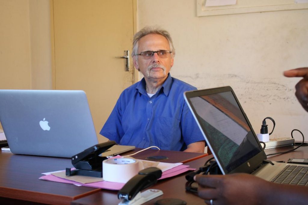 Senior Expert Mr Skrotski at the Curia Offices of the Diocese of Karonga