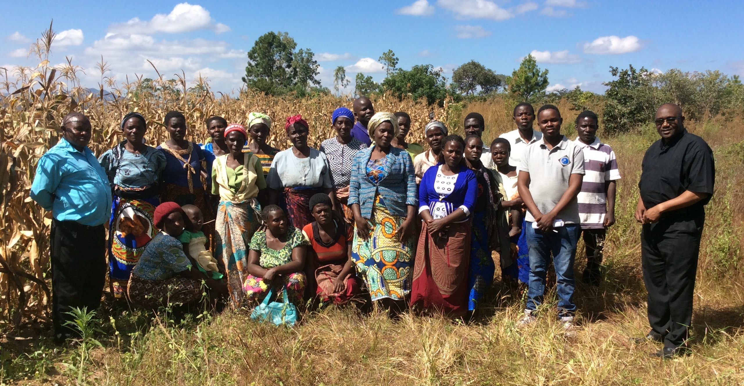 The Vicar General with members of Farmer's Group in Chisenga