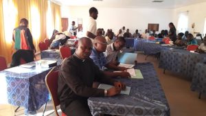 Father Edward Kamanga captured during one of the sessions