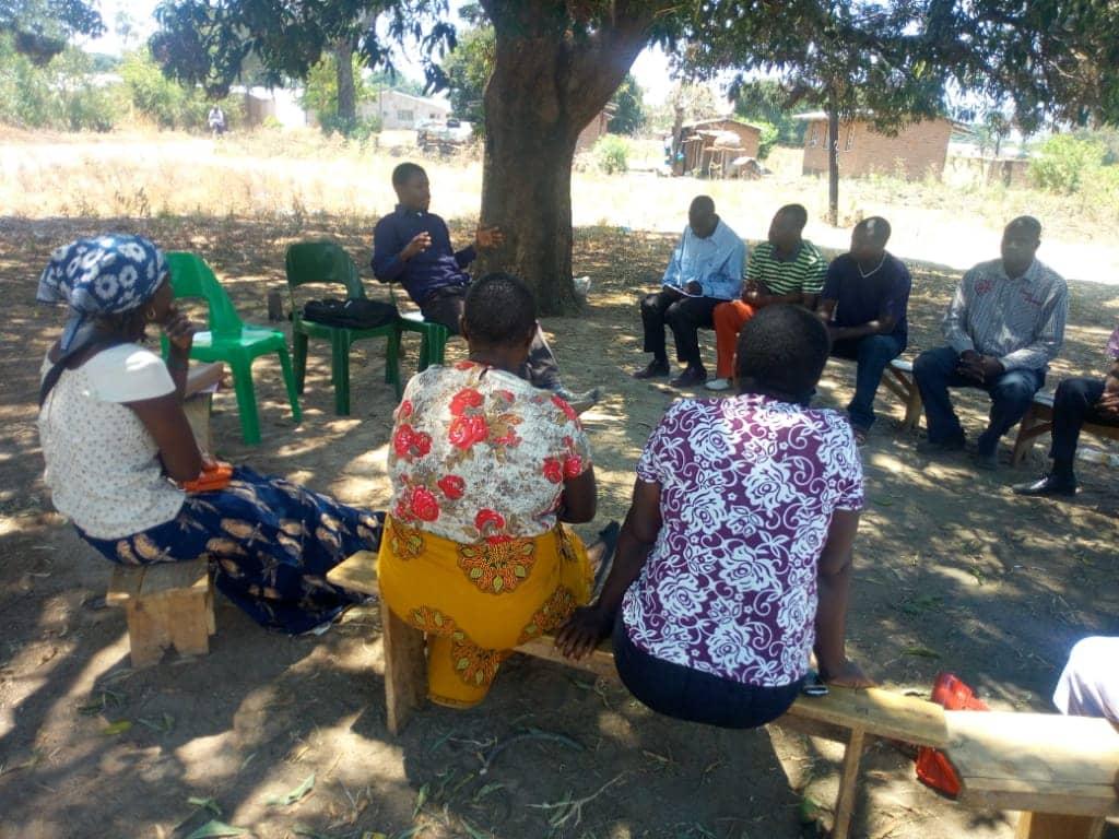 Moses Mwakisalu of the Justice and Peace Desk briefing leaders of political parties