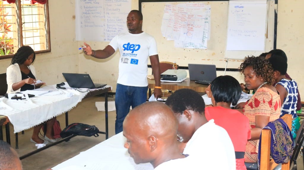 One of the facilitators during the training session