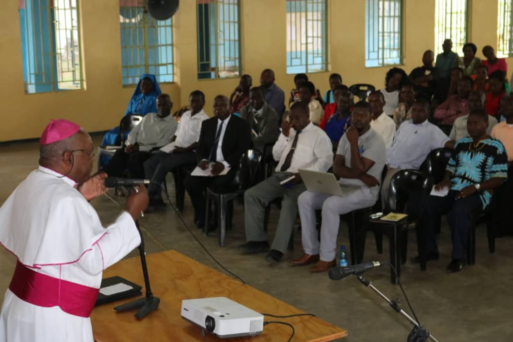 Bishop Martin Mtumbuka making a presentation during the conference