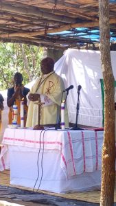 Bishop Mtumbuka during the Eucharistic celebration