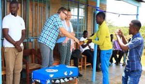 g13 Misereor's Thorsten Presents Certificates of Competence to Young Men and Women who have Completed Vocational Skills Training Programme