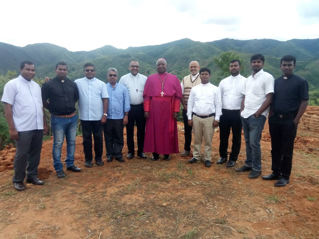 Bishop Mtumbuka with the team of Missionaries after the official handover