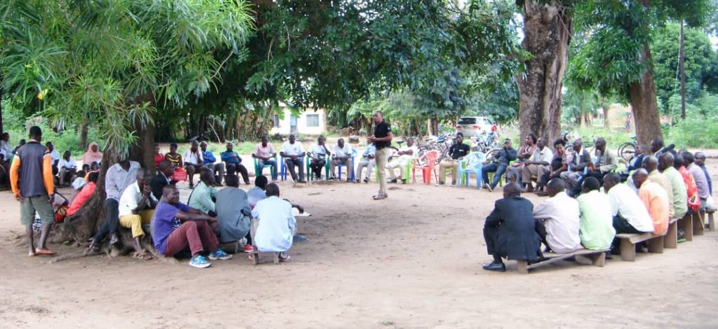 Justice and Peace Project Coordinator Vincent Bwinga addressing the gathering