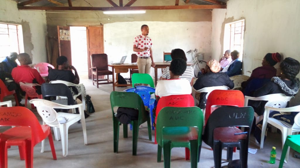 Vincent Bwinga facilitating during the meeting