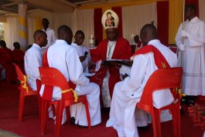 Bishop Mtumbuka Advising the Ordinands As Part of the Rite of Ordination