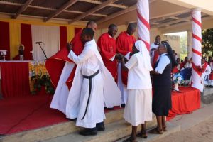Religious Brothers and Sisters Congratulating the Newly Ordained Priests