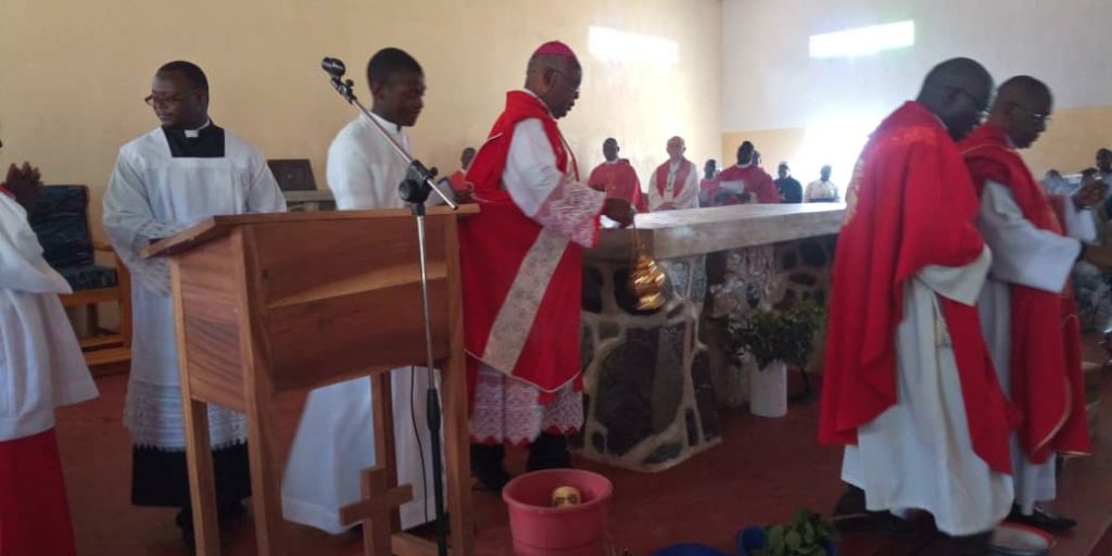 Bishop Mtumbuka Consecrating the Altar