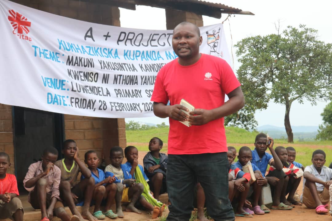 A+ Project Officer Martin Manda speaking during the event