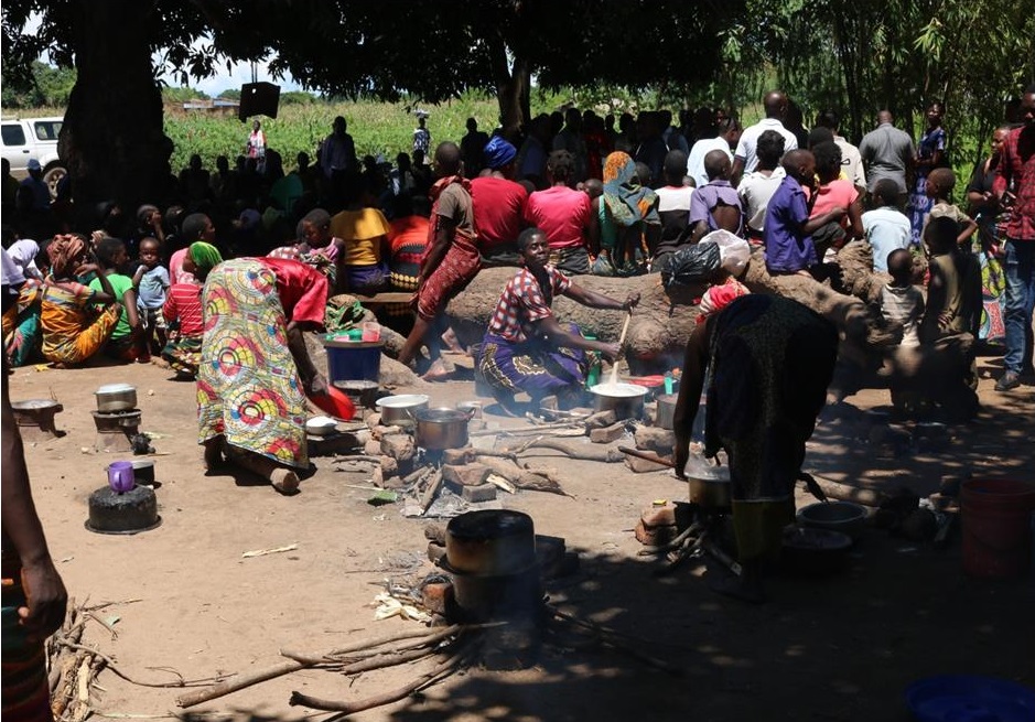 People at one of the camps