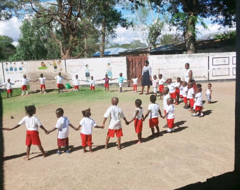 Children and Caregivers at Lusubilo ECD Centre