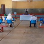 Father Lorent Dziko (in front) facilitating the process in Karonga