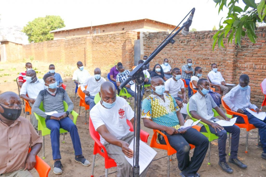 Part of the congregation of members of staff during the celebration