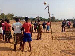 Fr Lorent Dziko launching the netball competition