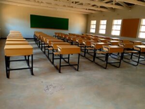 New classroom with desks